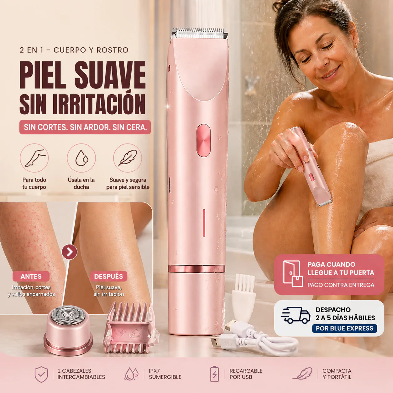 RasuradoraVenus™ - Quita el vello de raiz y cuida tu piel